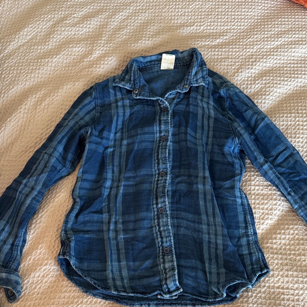 Faherty Denim Blue Reversible Shirt